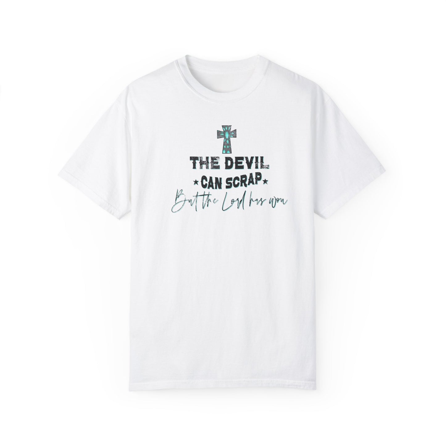 Turquoise Cross Unisex T-shirt - The Lord has Won