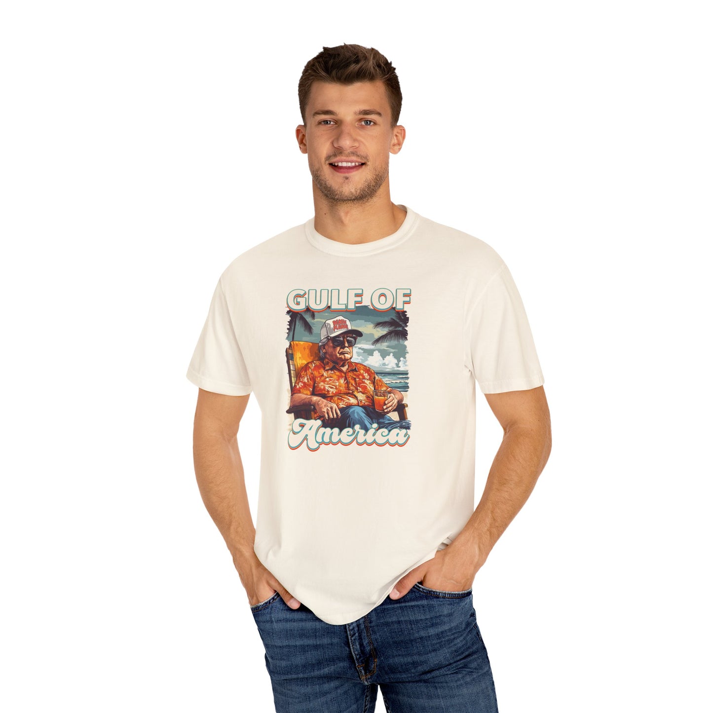 Donald Trump Vintage Gulf of America T-Shirt - Relaxed Fit Unisex Tee Gulf Of America Patriotic Tee, Gulf of America Shirt Est 2025