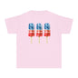 Patriotic Youth Tee with Popsicles, Kids Summer T-Shirt, Independence Day Gift, 4th of July Apparel, Fun Outdoor Wear