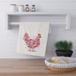 Charming Floral Chicken Tea Towels | Kitchen Decor, Farmhouse Style, Gift for Home Chef, Housewarming, Spring Decor Rooster Towel, Chicken Kitchen