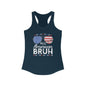 All American Bruh Patriotic Racerback Tank, All American Bruh Top, Women's Summer Apparel, 4th of July Shirt, Independence Day Outfit, Fourth of July Tank