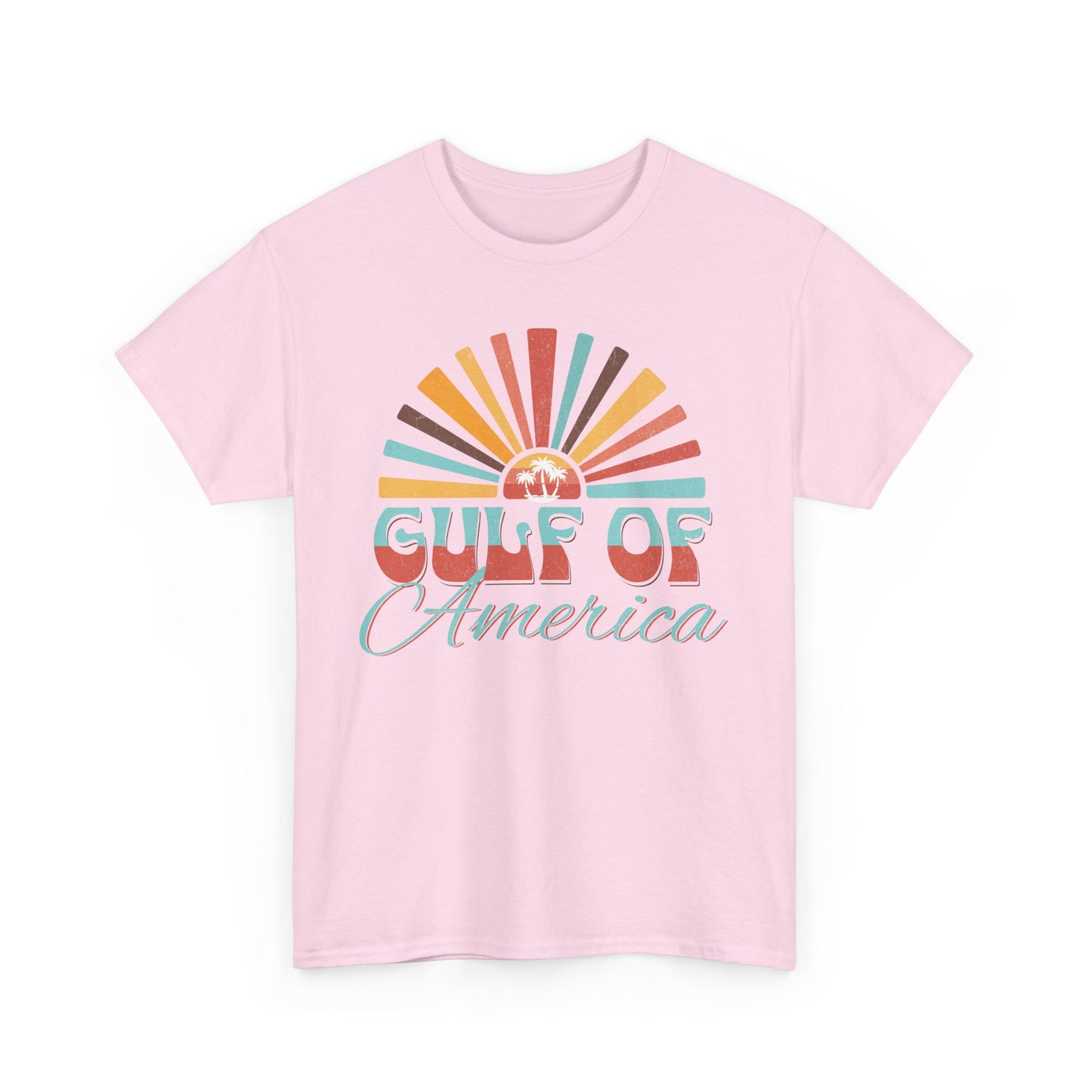 Gulf of America Sunset Tee - Casual Summer Vibe, Beachwear for Vacation, Gift for Travelers, Festival Essential, Retro Graphic Tee, Beach Wea