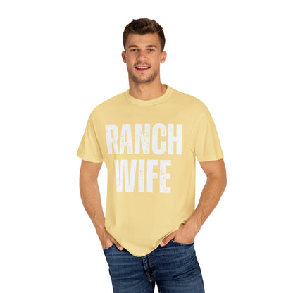 Distressed Retro Chic Ranch Wife T-Shirt, Western Tee for Farm Girls,  Ranch Life Style Shirt, Perfect for Rodeos Casual