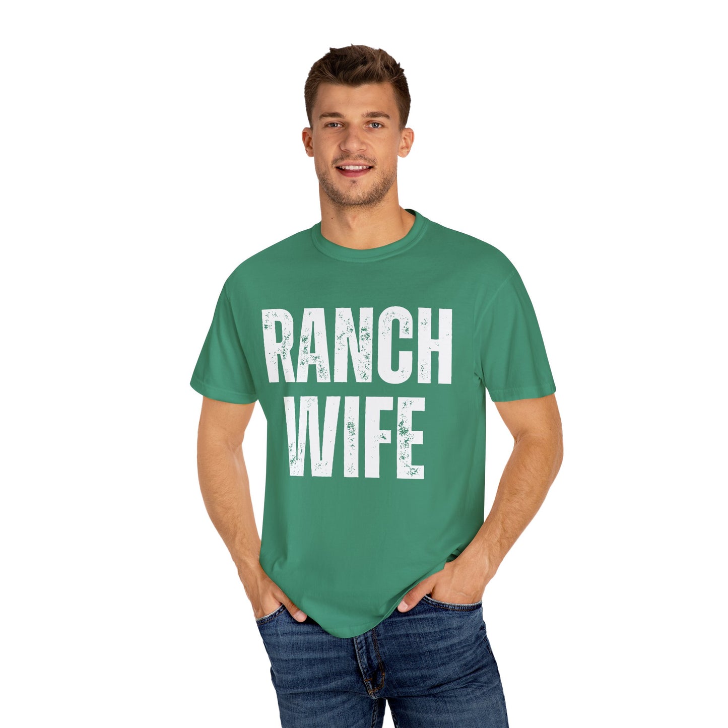 Distressed Retro Chic Ranch Wife T-Shirt, Western Tee for Farm Girls,  Ranch Life Style Shirt, Perfect for Rodeos Casual