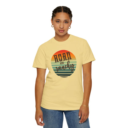 Raon and Ranchy Retro Vibes  Garment-Dyed T-Shirt, Western Style Graphic Tee, Summer Top, Rodeos, Aztec, Popular Tshirt