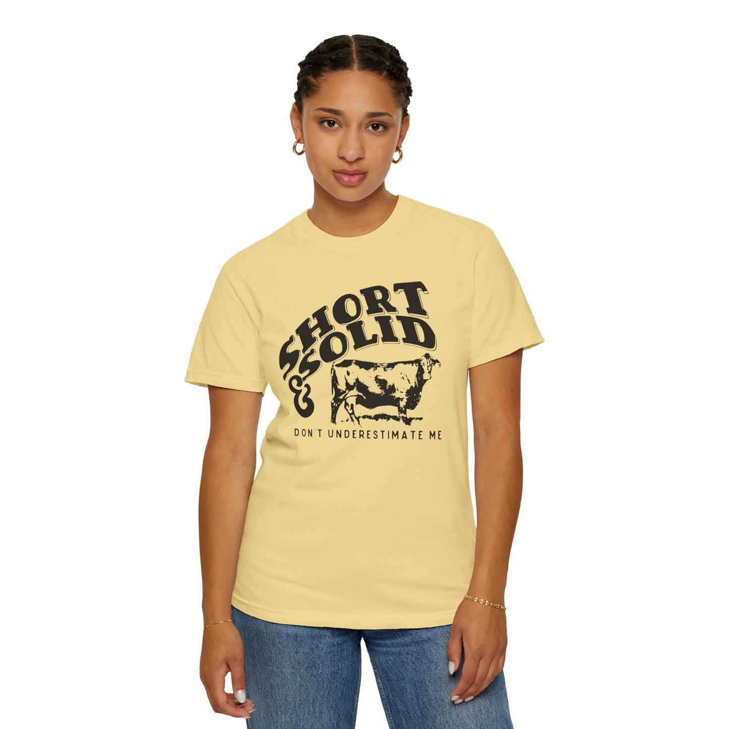Nothing Like a Good Short and Solid!! Worth the money. Women's Tee Great for Summer Time or Heading to the Rodeo Western Vibes