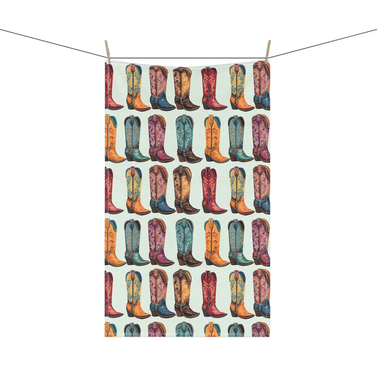 Colorful Cowboy Boots Tea Towels - Fun Western Kitchen Decor House Warming Gift Idea - Farm House Style