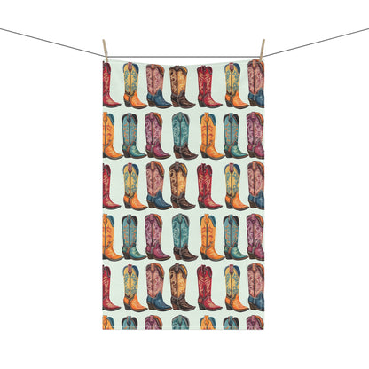 Colorful Cowboy Boots Tea Towels - Fun Western Kitchen Decor House Warming Gift Idea - Farm House Style