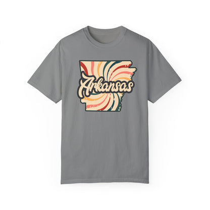 WOOO PIG SOOIE. , Arkansas Retro T-Shirt - Call Those Hogs - Natural State - Fun Summer Tee - Colorful - Razorbacks