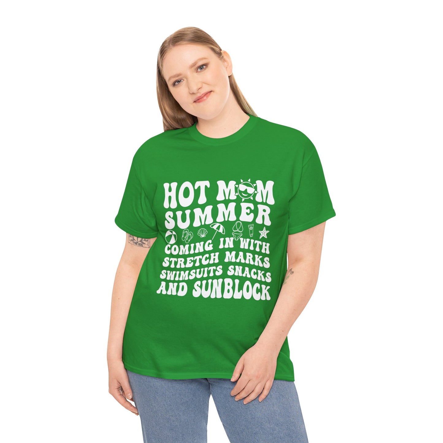 Hot Momma Casual Tee, Fun Graphic Shirt, Perfect Gift for Friends, Family Gatherings, Everyday Wear, Summer Vibes