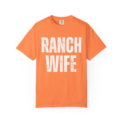 Distressed Retro Chic Ranch Wife T-Shirt, Western Tee for Farm Girls,  Ranch Life Style Shirt, Perfect for Rodeos Casual