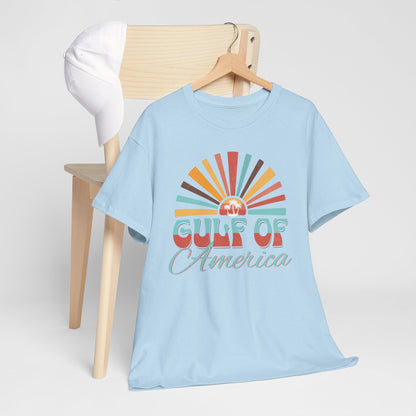 Gulf of America Sunset Tee - Casual Summer Vibe, Beachwear for Vacation, Gift for Travelers, Festival Essential, Retro Graphic Tee, Beach Wea