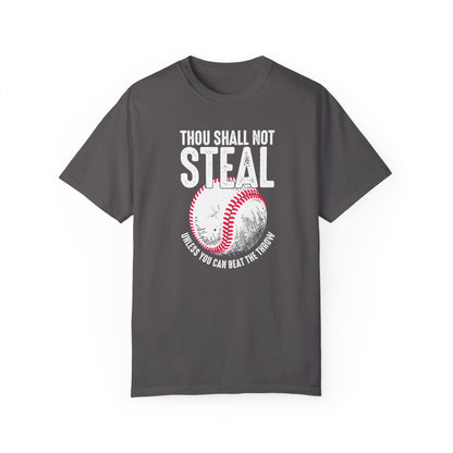 Baseball / Softball Christian Unisex T-shirt - Thou Shall Not Steal Design
