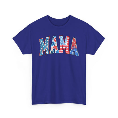 New Patriotic Mama Tee, 4th of July Cotton Shirt,  4th of July, Independence Day Outfit, Casual Summer Wear, Family Reunion