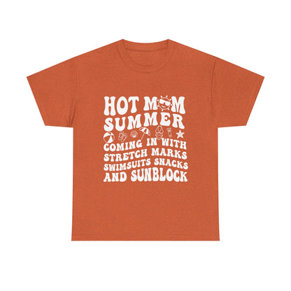 Hot Momma Casual Tee, Fun Graphic Shirt, Perfect Gift for Friends, Family Gatherings, Everyday Wear, Summer Vibes