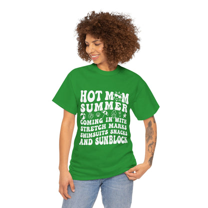 Hot Momma Casual Tee, Fun Graphic Shirt, Perfect Gift for Friends, Family Gatherings, Everyday Wear, Summer Vibes
