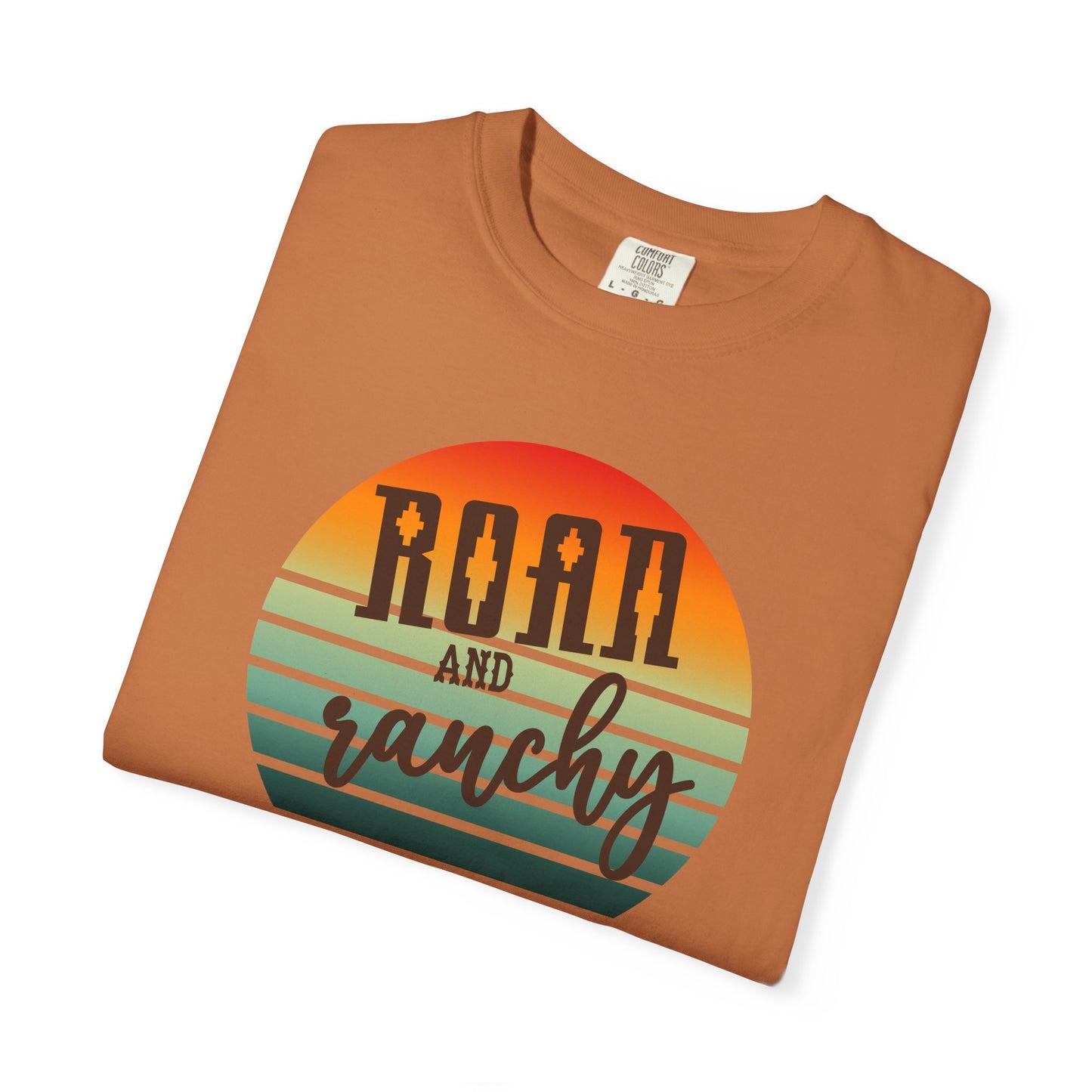 Raon and Ranchy Retro Vibes  Garment-Dyed T-Shirt, Western Style Graphic Tee, Summer Top, Rodeos, Aztec, Popular Tshirt