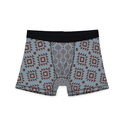 Trendy Blue Aztec Men's Boxers, Stylish  Underwear, Men's Gift Idea, Comfortable Boxers, Patterned Briefs Western Pattern Fathers Day