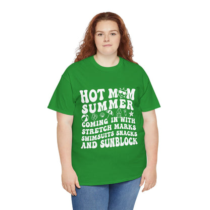 Hot Momma Casual Tee, Fun Graphic Shirt, Perfect Gift for Friends, Family Gatherings, Everyday Wear, Summer Vibes