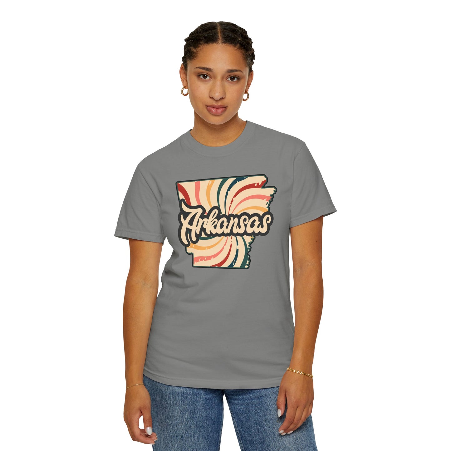 WOOO PIG SOOIE. , Arkansas Retro T-Shirt - Call Those Hogs - Natural State - Fun Summer Tee - Colorful - Razorbacks