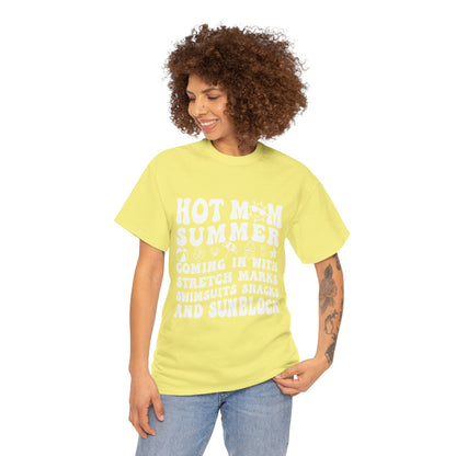 Hot Momma Casual Tee, Fun Graphic Shirt, Perfect Gift for Friends, Family Gatherings, Everyday Wear, Summer Vibes