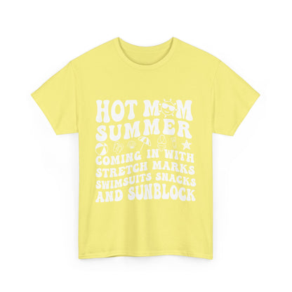 Hot Momma Casual Tee, Fun Graphic Shirt, Perfect Gift for Friends, Family Gatherings, Everyday Wear, Summer Vibes