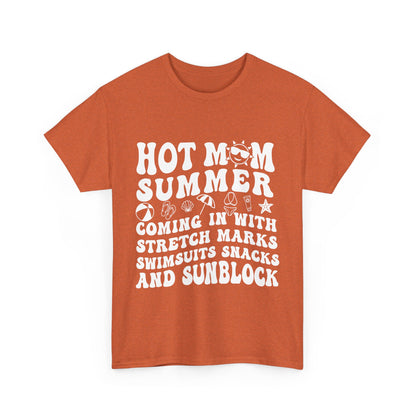 Hot Momma Casual Tee, Fun Graphic Shirt, Perfect Gift for Friends, Family Gatherings, Everyday Wear, Summer Vibes