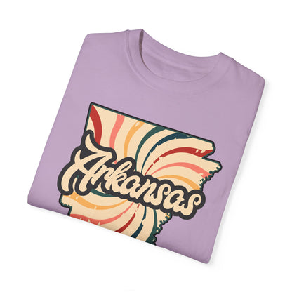 WOOO PIG SOOIE. , Arkansas Retro T-Shirt - Call Those Hogs - Natural State - Fun Summer Tee - Colorful - Razorbacks