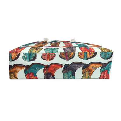 Trending Now Western Vibes Colorful Cowboy Boots Weekender Bag, Western Beach Bag, Custom Large Bag, Gear Bag, Work Out Bag, Shopping Bag, FUN