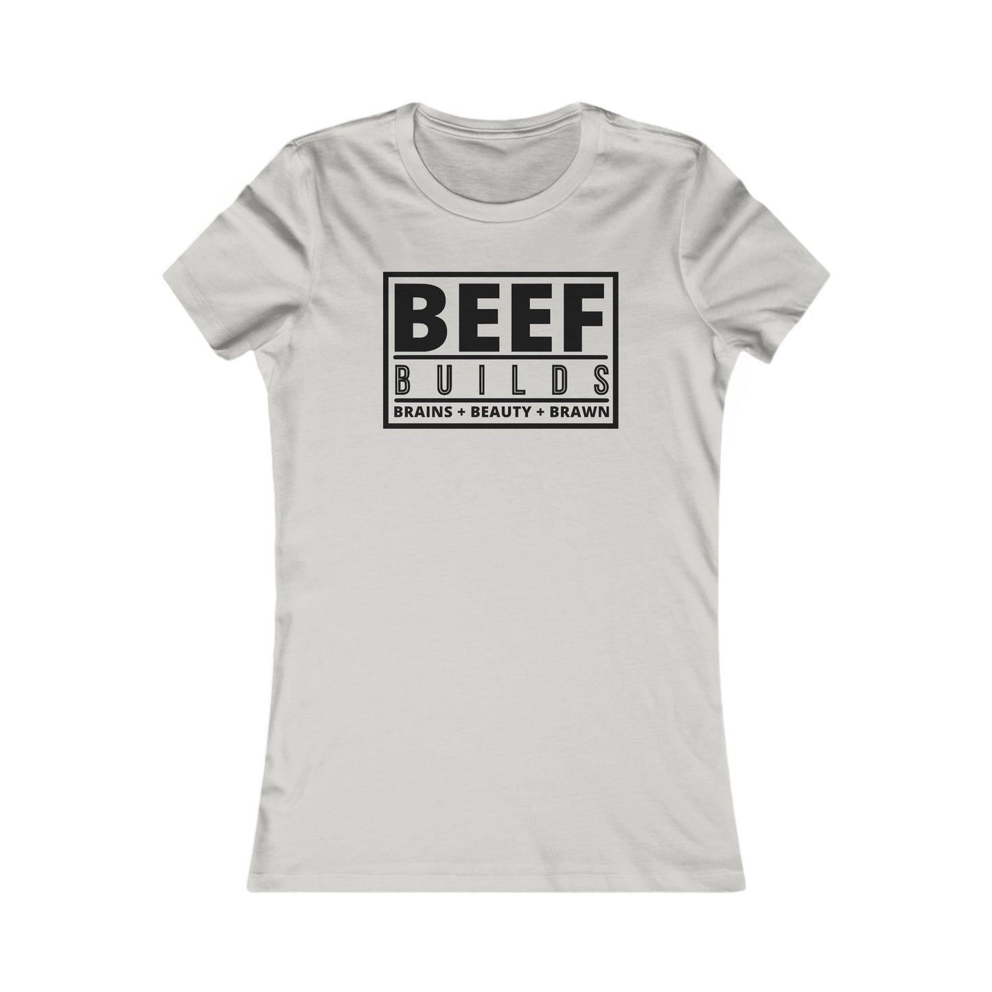 Ladies... Farm Wives, Ranch Wives, Cowgirls, Beef Producers.... You Need this  BEEF BUILDS Brains + Beauty + Brawn T-Shirt