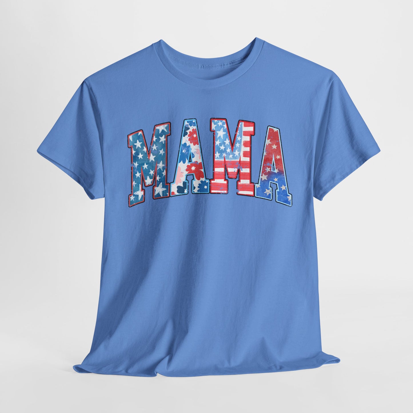 New Patriotic Mama Tee, 4th of July Cotton Shirt,  4th of July, Independence Day Outfit, Casual Summer Wear, Family Reunion