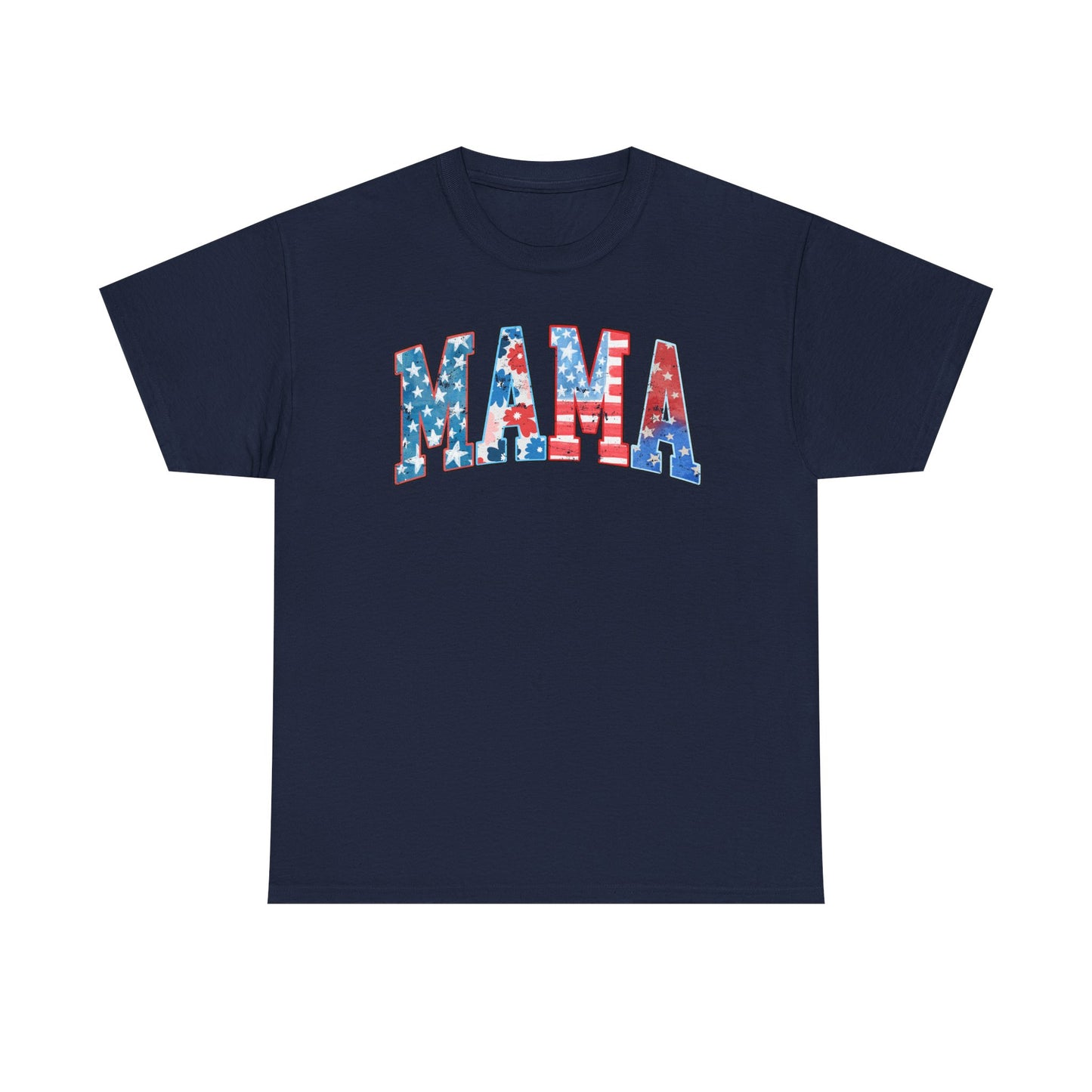 New Patriotic Mama Tee, 4th of July Cotton Shirt,  4th of July, Independence Day Outfit, Casual Summer Wear, Family Reunion