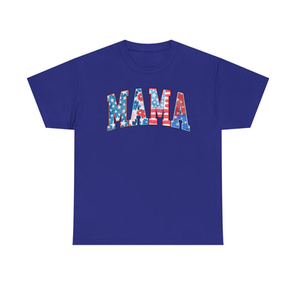 New Patriotic Mama Tee, 4th of July Cotton Shirt,  4th of July, Independence Day Outfit, Casual Summer Wear, Family Reunion