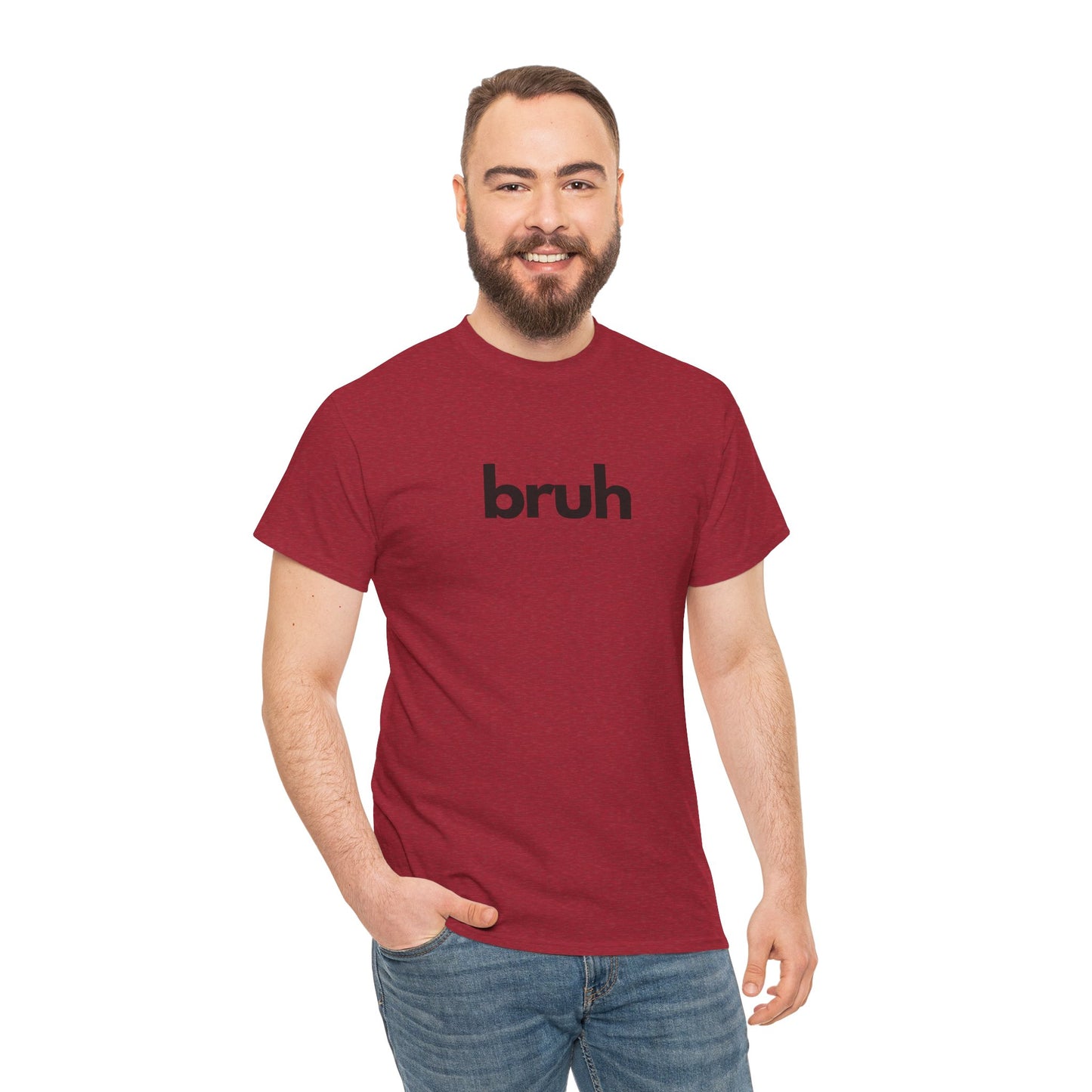 Yo Yo! BRUH.......Funny 'bruh' Unisex Heavy Cotton Tee - Casual Graphic Shirt for Everyday Wear Simple  9 Great Colors Mothers Fathers Day