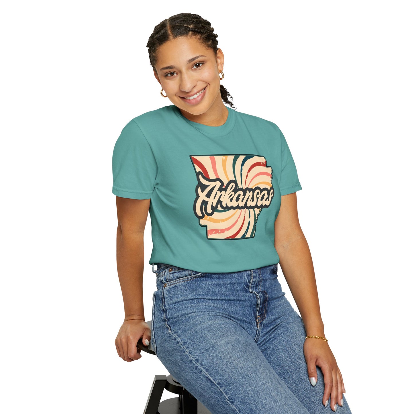 WOOO PIG SOOIE. , Arkansas Retro T-Shirt - Call Those Hogs - Natural State - Fun Summer Tee - Colorful - Razorbacks