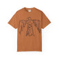 American Indian Thunderbird Grunge Unisex Garment-Dyed T-Shirt with Artistic Design, Casual Wear, Boho Style,  Graphic Tee, Eco-Friendly Fashion, Unique Gift For Her