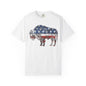 Distressed Graphic American Buffalo T-Shirt, Patriotic Tee, Unisex Graphic Shirt, 4th of July, Red White and Blue, Fourth of July,  Different colors