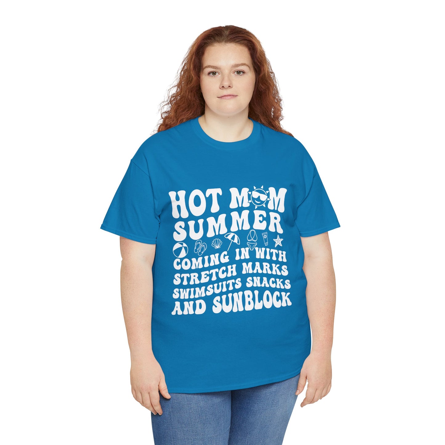 Hot Momma Casual Tee, Fun Graphic Shirt, Perfect Gift for Friends, Family Gatherings, Everyday Wear, Summer Vibes