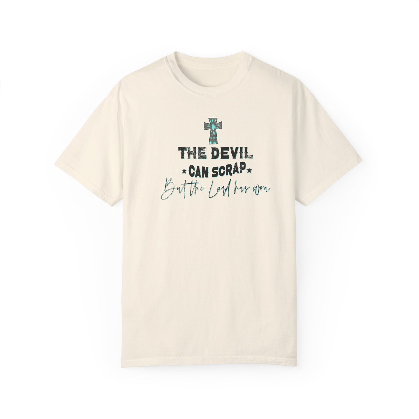 Turquoise Cross Unisex T-shirt - The Lord has Won