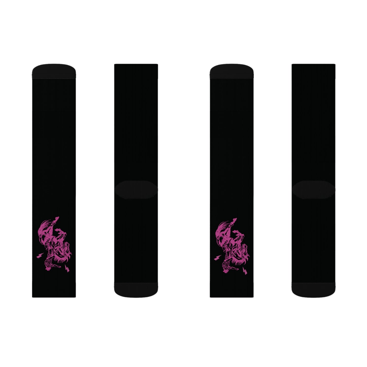 Trendy Hot Pink Bronc Bucking Performance Boot Socks Sublimation Socks