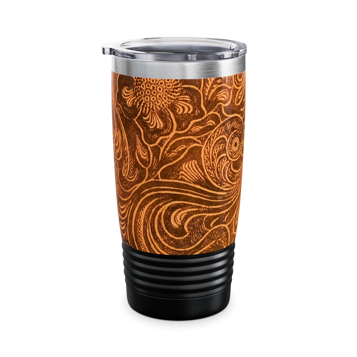 Vintage Leather Look Ringneck Tumbler | Western Style Travel Mug, Leather Gift,  Coffee Mug, Leather Stamped, Tooled Leather Look, Great Fathers Day Gift