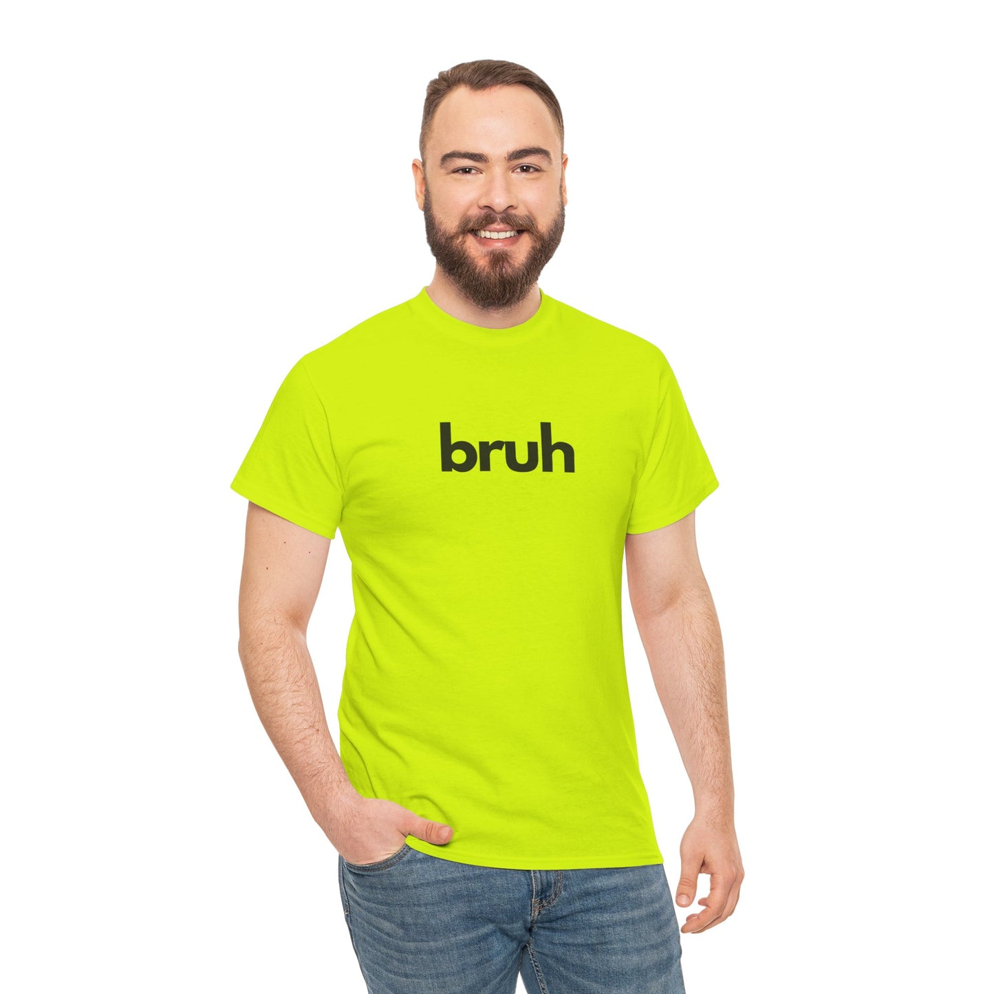 Yo Yo! BRUH.......Funny 'bruh' Unisex Heavy Cotton Tee - Casual Graphic Shirt for Everyday Wear Simple  9 Great Colors Mothers Fathers Day