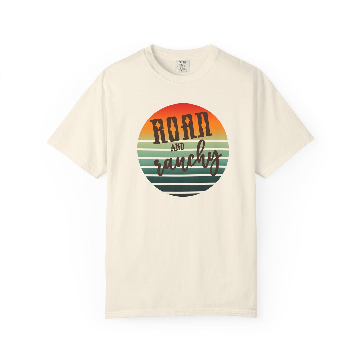 Raon and Ranchy Retro Vibes  Garment-Dyed T-Shirt, Western Style Graphic Tee, Summer Top, Rodeos, Aztec, Popular Tshirt