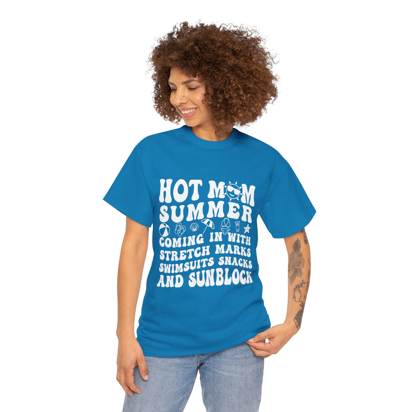 Hot Momma Casual Tee, Fun Graphic Shirt, Perfect Gift for Friends, Family Gatherings, Everyday Wear, Summer Vibes