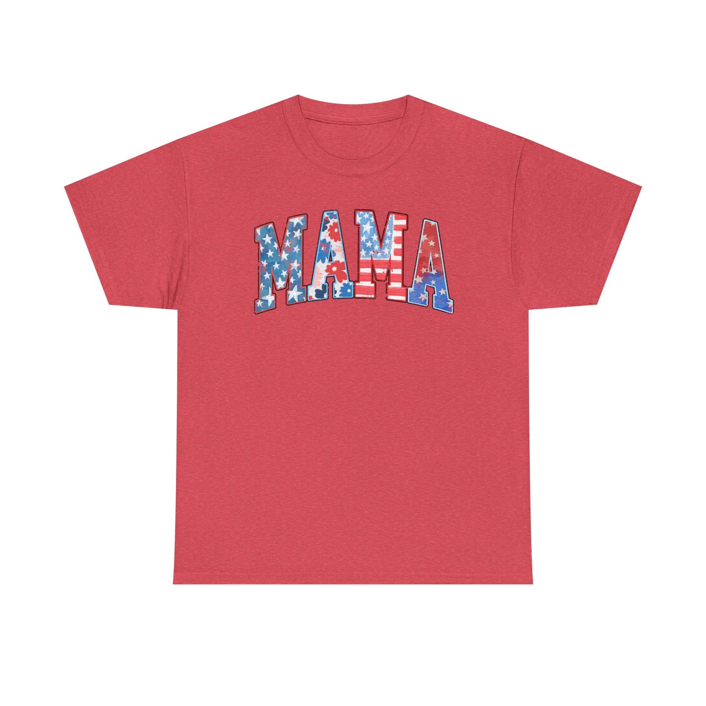 New Patriotic Mama Tee, 4th of July Cotton Shirt,  4th of July, Independence Day Outfit, Casual Summer Wear, Family Reunion