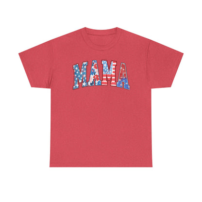 New Patriotic Mama Tee, 4th of July Cotton Shirt,  4th of July, Independence Day Outfit, Casual Summer Wear, Family Reunion