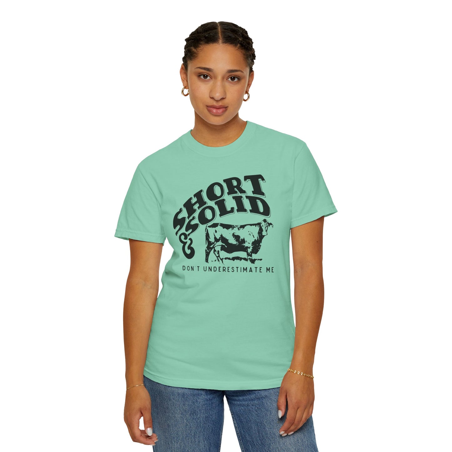 Nothing Like a Good Short and Solid!! Worth the money. Women's Tee Great for Summer Time or Heading to the Rodeo Western Vibes