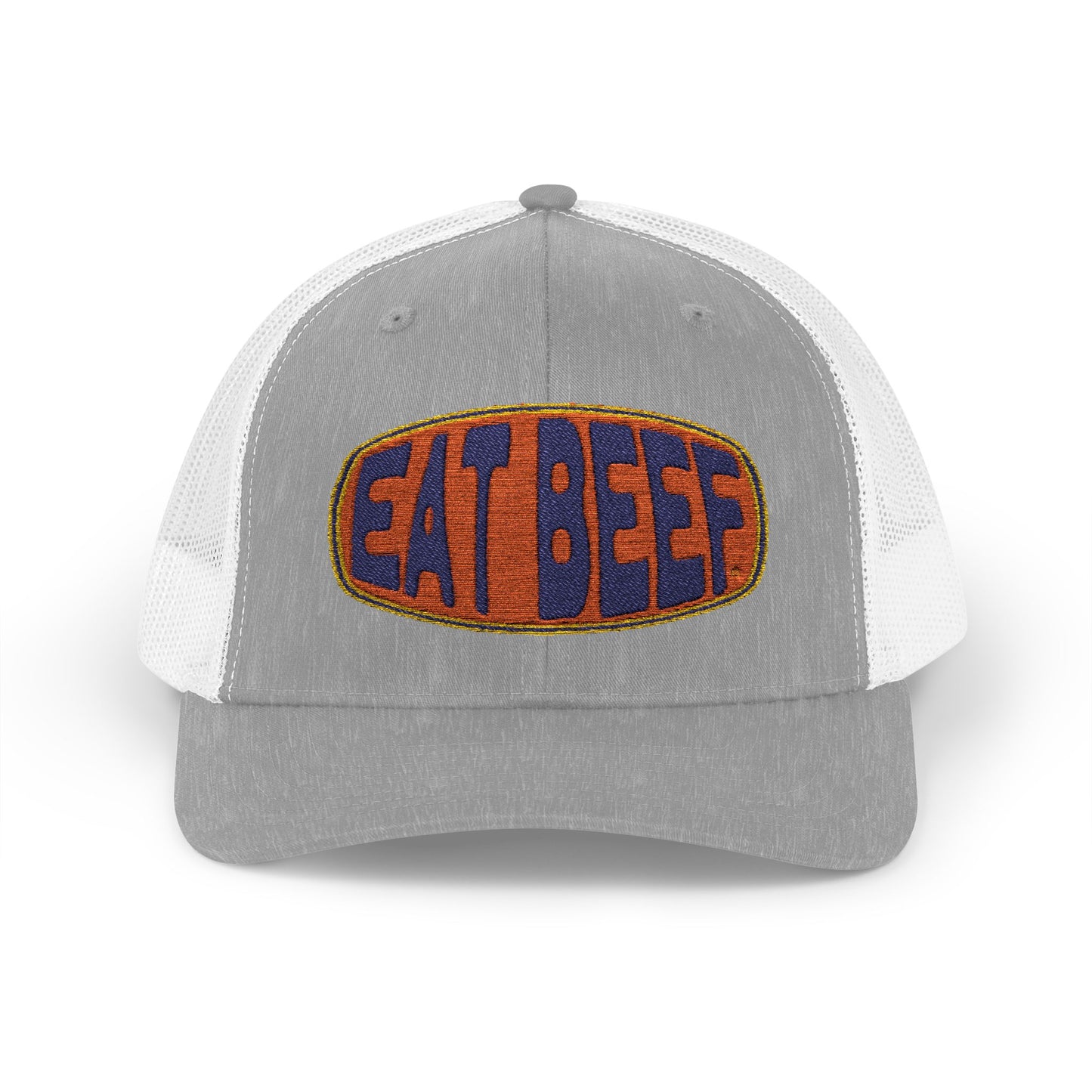 New Embroidery "Eat Beef " Snapback Trucker Cap - Help Promote the Cattle Industry