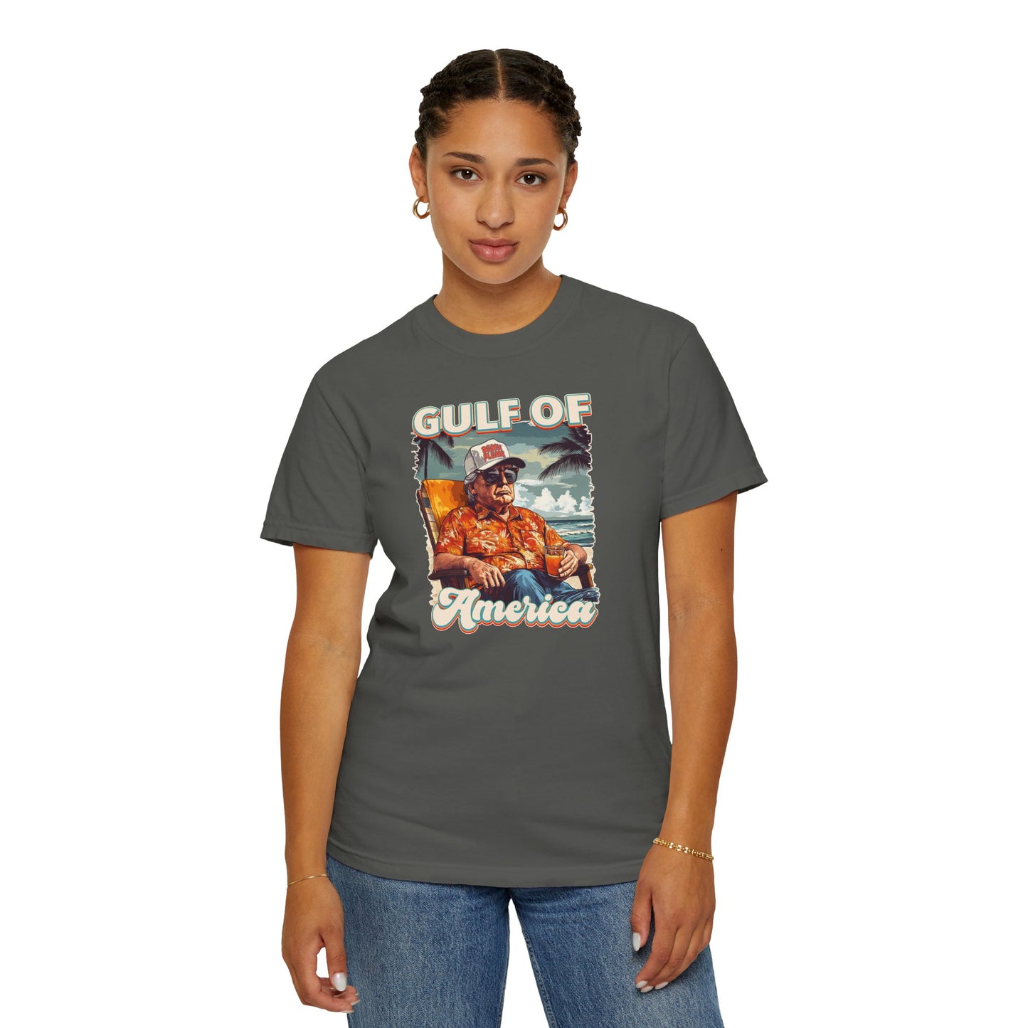 Donald Trump Vintage Gulf of America T-Shirt - Relaxed Fit Unisex Tee Gulf Of America Patriotic Tee, Gulf of America Shirt Est 2025