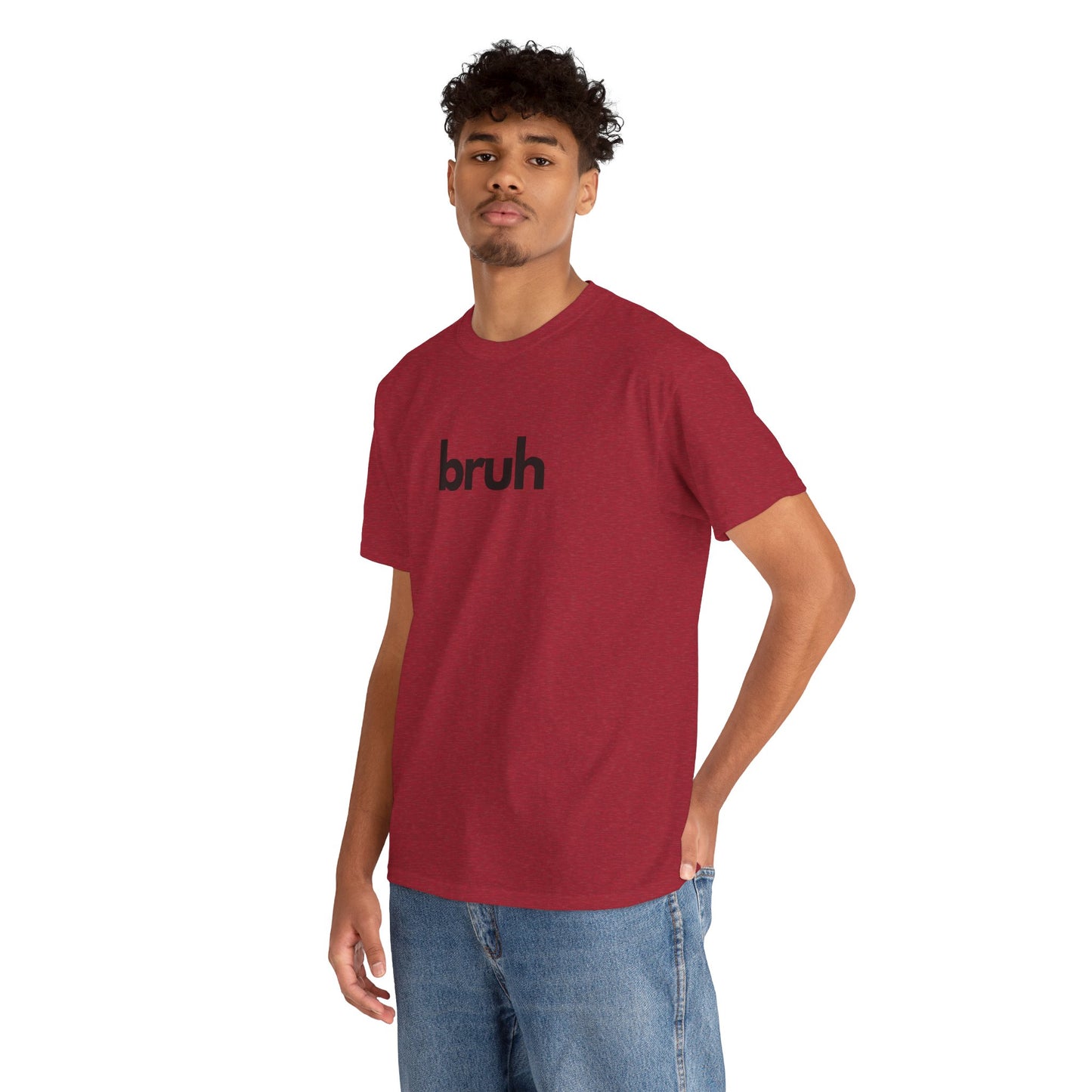 Yo Yo! BRUH.......Funny 'bruh' Unisex Heavy Cotton Tee - Casual Graphic Shirt for Everyday Wear Simple  9 Great Colors Mothers Fathers Day